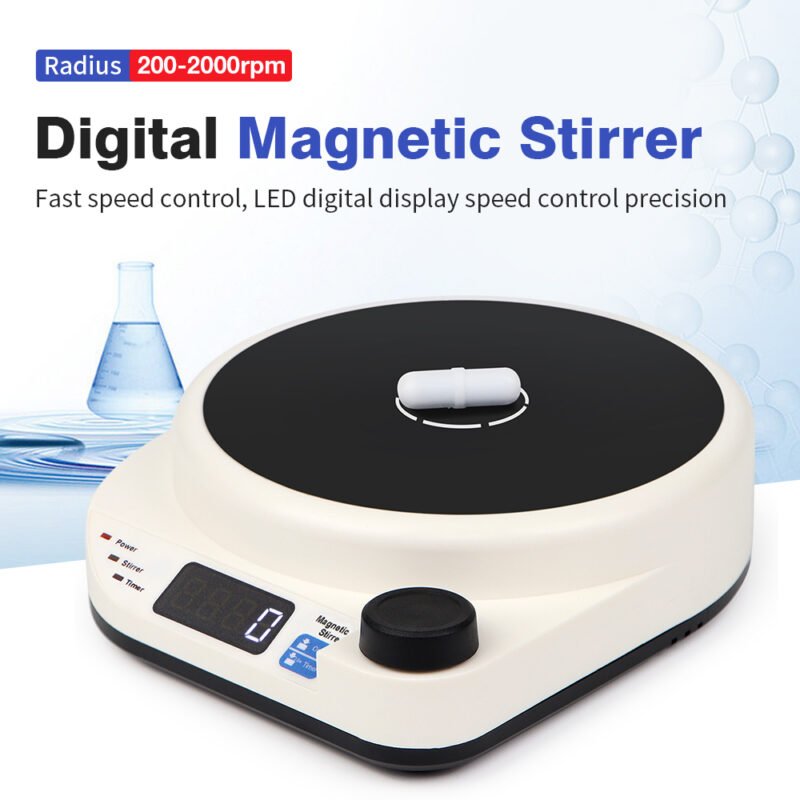 5L Digital display Mini magnetic stirrer MS5S+LA055 - Image 3