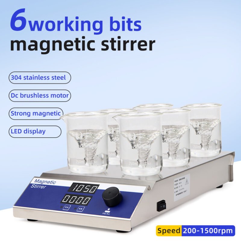 6-unit magnetic stirrer MS36+LA046 - Image 2
