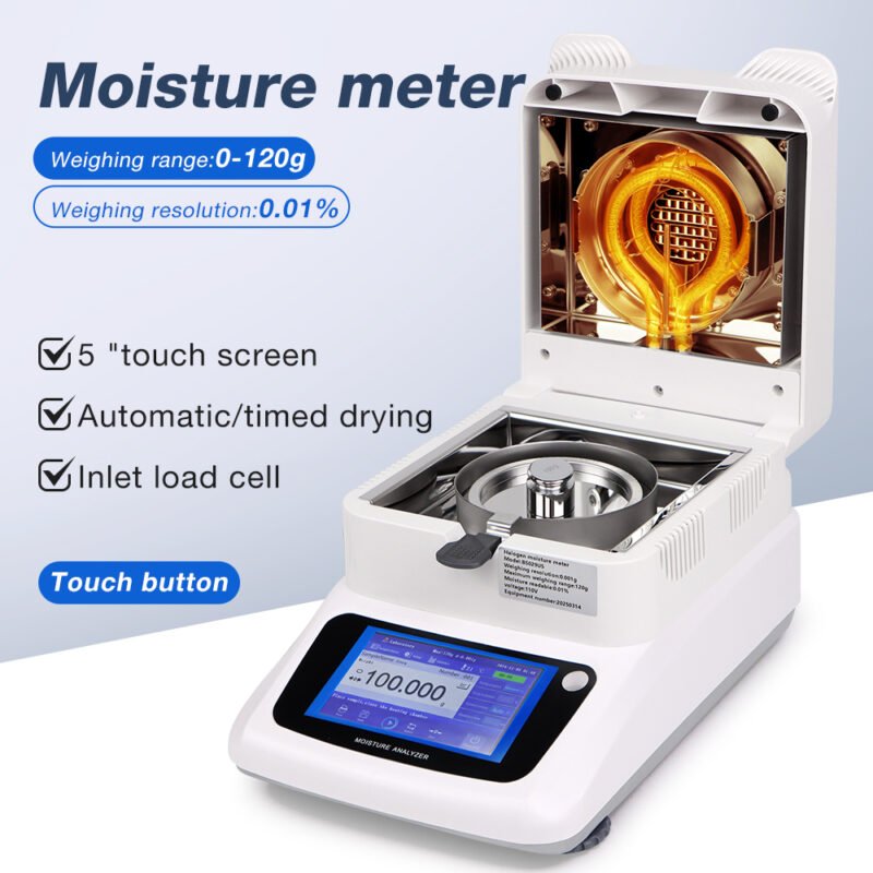 120g/0.001g 5-inch touchscreen moisture analyzer+BS029 - Image 2