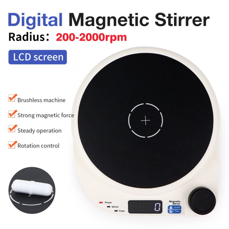 5L Digital display Mini magnetic stirrer MS5S+LA055 - Image 4