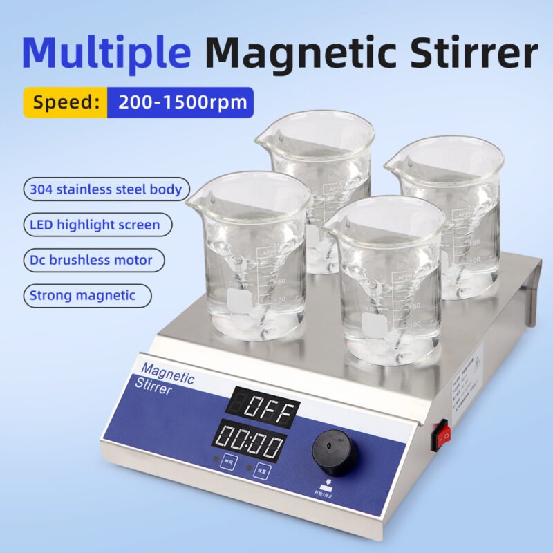 4-unit magnetic stirrer MS34+LA045 - Image 3