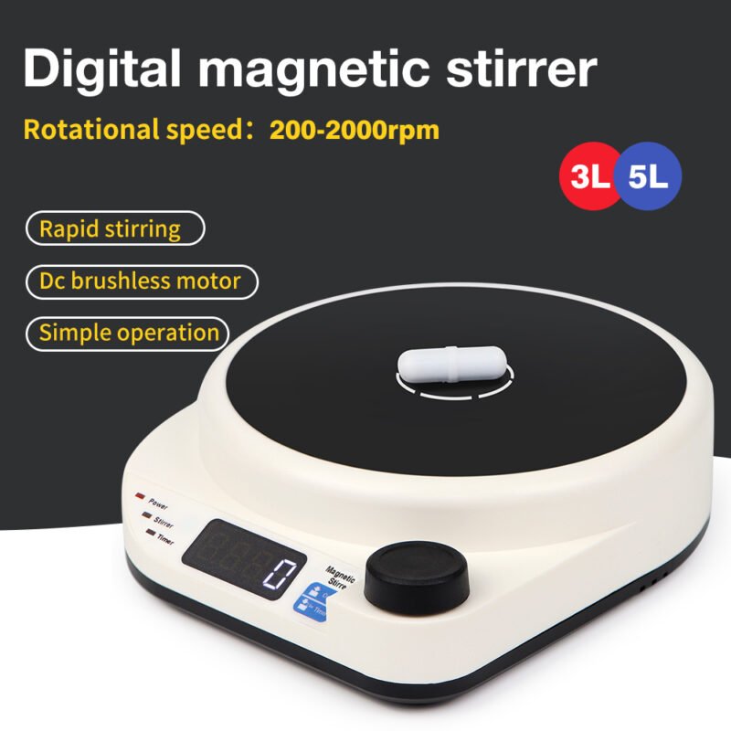 5L Digital display Mini magnetic stirrer MS5S+LA055 - Image 5