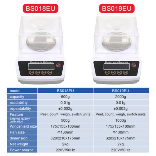 0.01g windproof cover balance scale+BS018/BS019 - Image 7