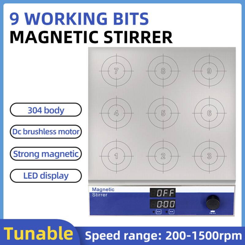 9-unit magnetic stirrer MS39+LA047 - Image 6