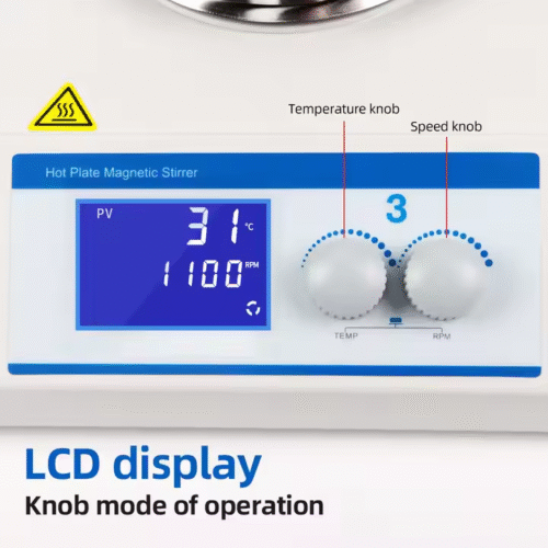 Four-position heating magnetic stirrer with digital display+LA014 - Image 2