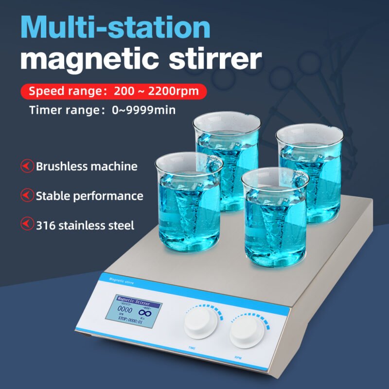 Four-position magnetic stirrer+LA008 - Image 2