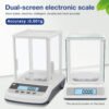 100g/200g/300g/500g 1mg dual screen display laboratory balance scale+BS007/BS008/BS009/BS010 - Image 2