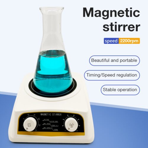1L Mini Timer Speed Regulating Magnetic Stirrer+LA121 - Image 5
