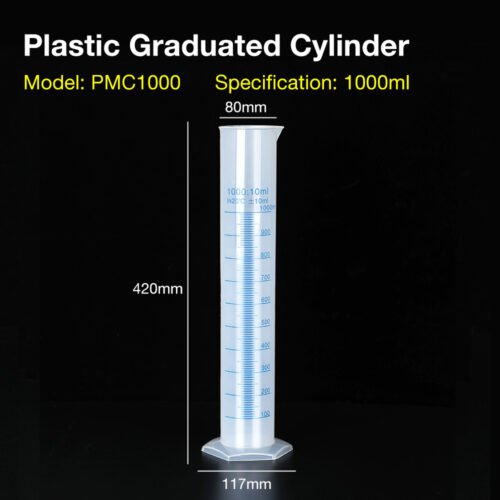 Plastic measuring cylinder+PMC10ml-PCM1000ml - Image 8