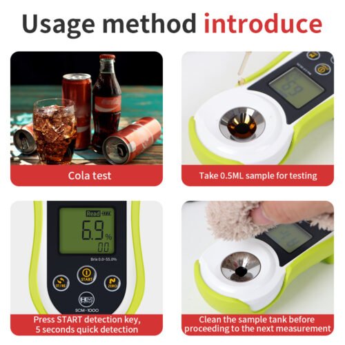 Bluetooth Digital Display 0-55% Sugar Refractometer+SCM100 - Image 5
