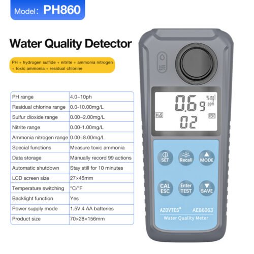 Water Quality Detector/Portable Turbidity Meter+PH860/ZD102 - Image 7